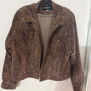 Women's Leopard Teddy Jacket